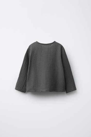 COTTON GAUZE SHIRT - Steel by Zara - Image 1