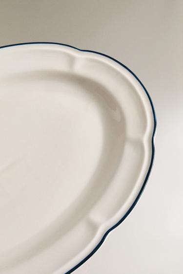 SERVING DISH WITH CONTRAST RIM - Blue by Zara - Image 2