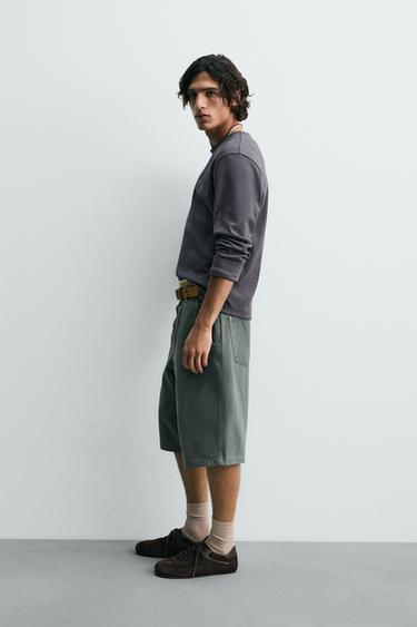 WASHED PRINT RIBBED T-SHIRT - Navy blue by Zara - Image 3