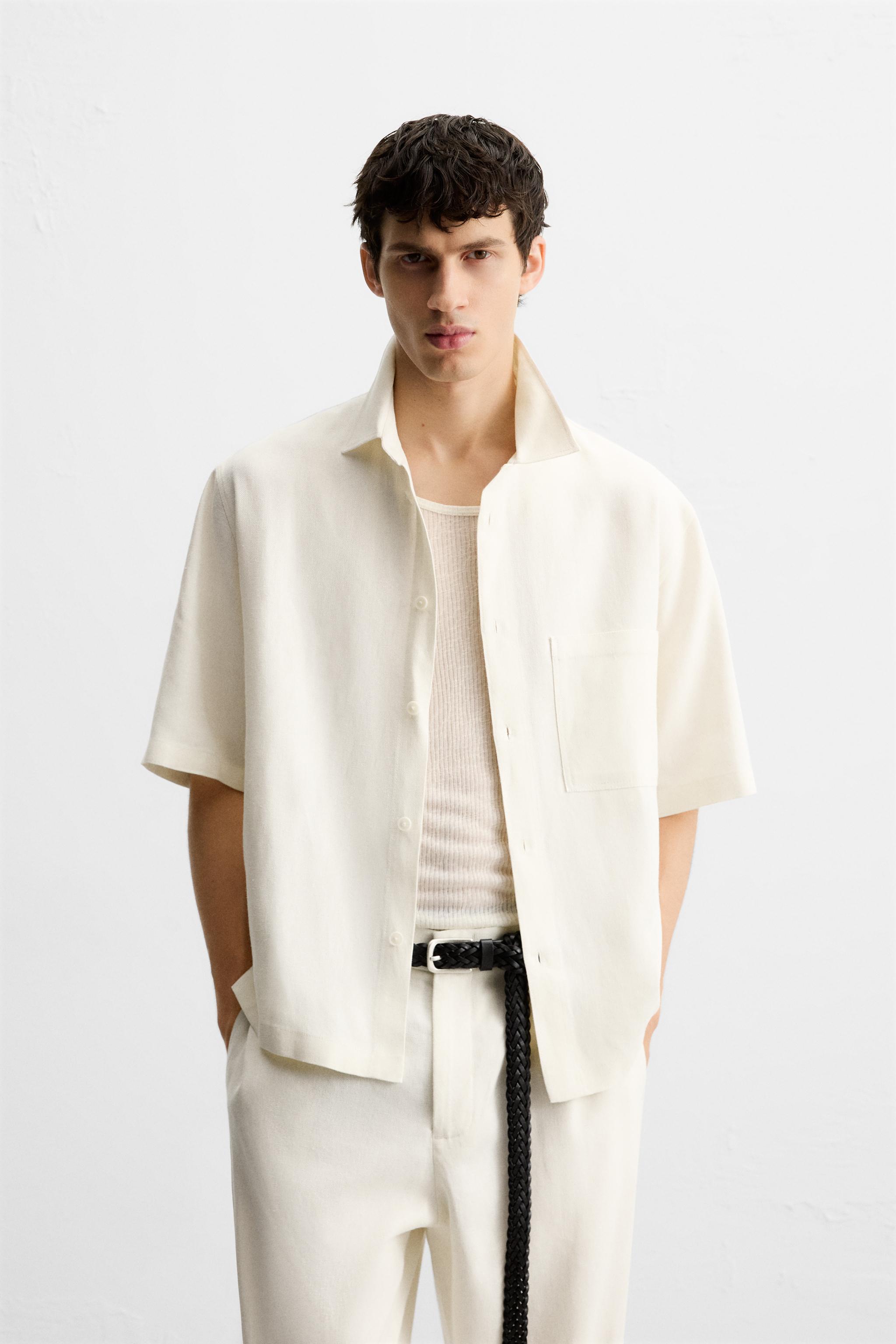 Zara France Chemise Viscose Femme Zara CHEMISE VISCOSE JUTE Blanc