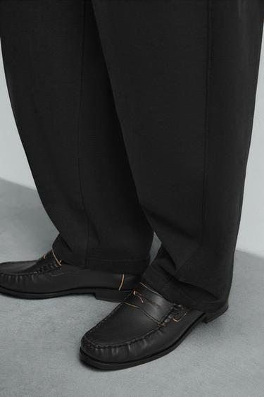 LIMITED EDITION LEATHER LOAFERS - Black by Zara - Image 2