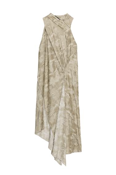 TOP ASIMÉTRICO JACQUARD ZW COLLECTION - Beige de Zara