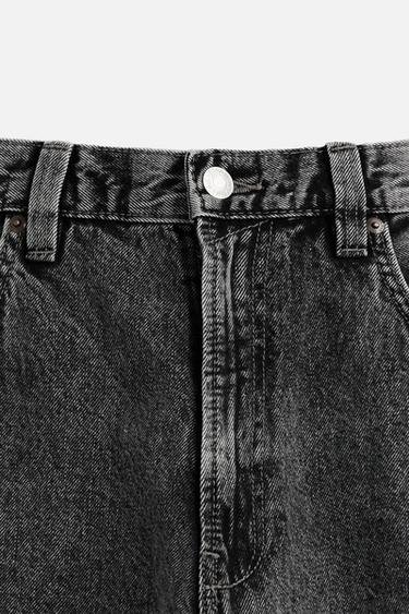 BERMUDA EN DENIM COUPE DÉCONTRACTÉE ET LARGE - Charbon de Zara - Image 7