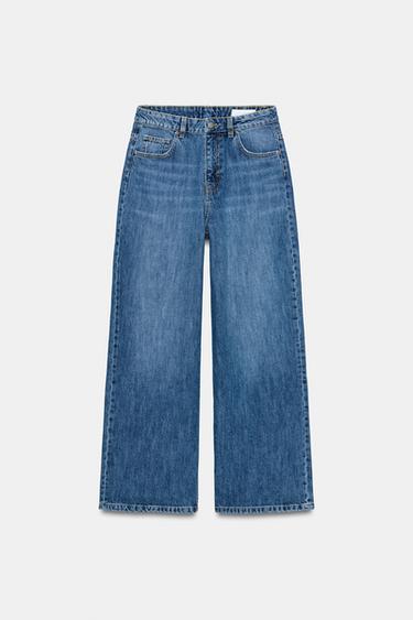 JEANS ZW COLLECTION WIDE LEG TIRO ALTO - Azul de Zara
