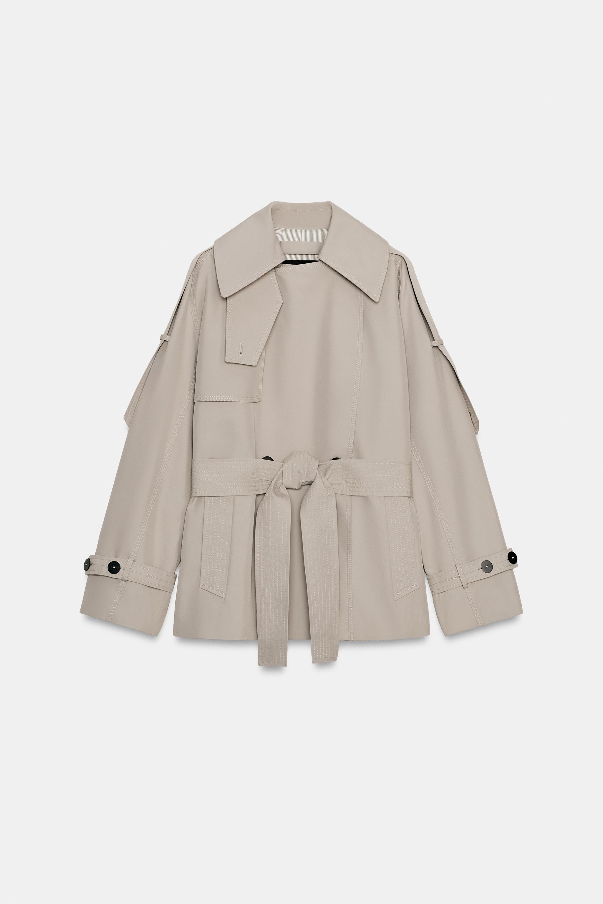 ZW COLLECTION OVERSIZED WATER REPELLENT TRENCH COAT