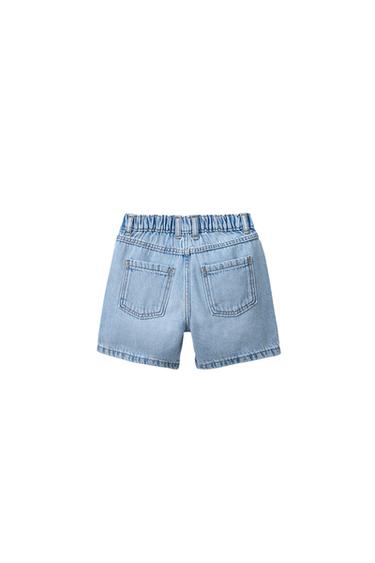 BAGGY DENIM SHORTS — Mid-blue 2