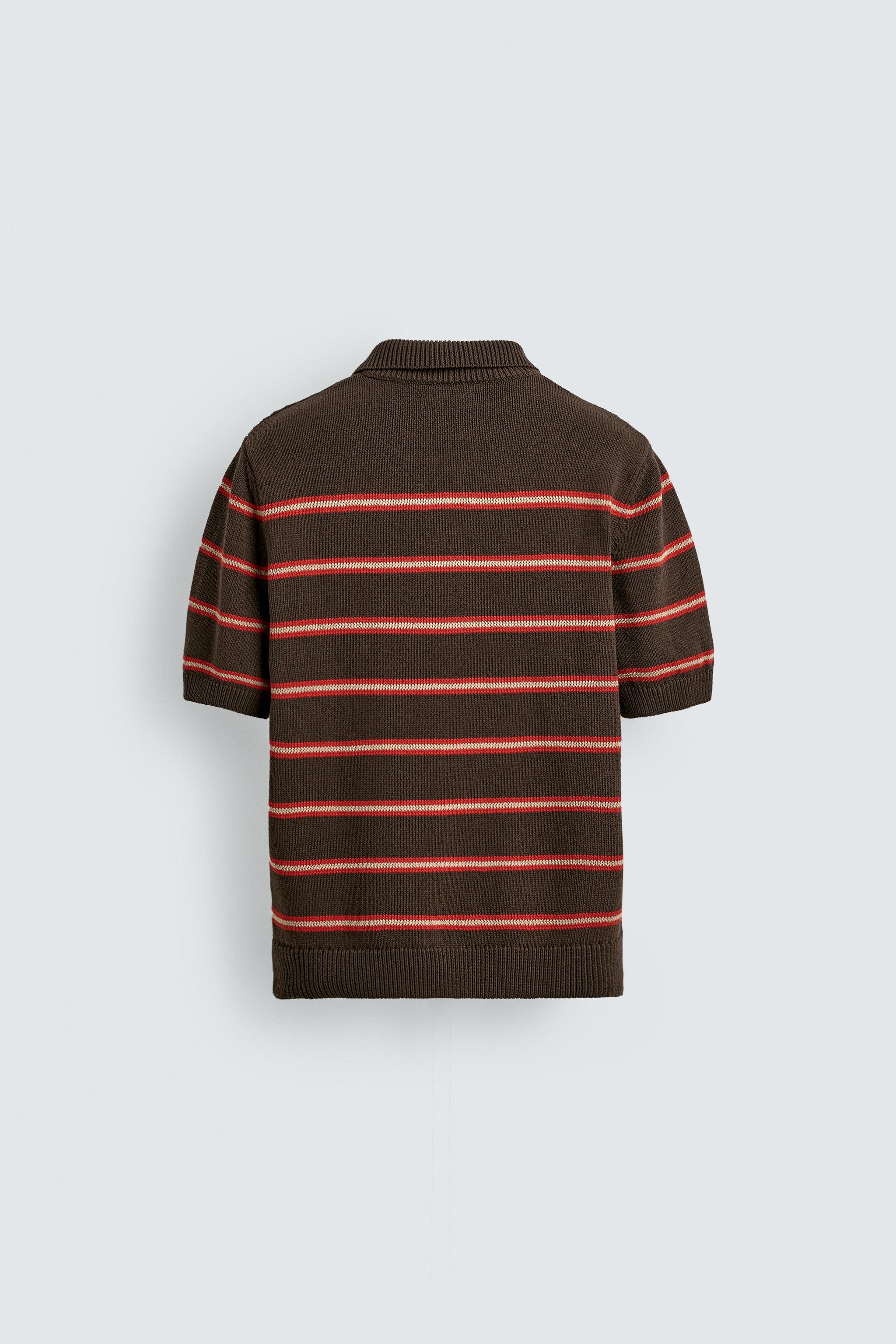 POLO EN MAILLE JACQUARD À RAYURES