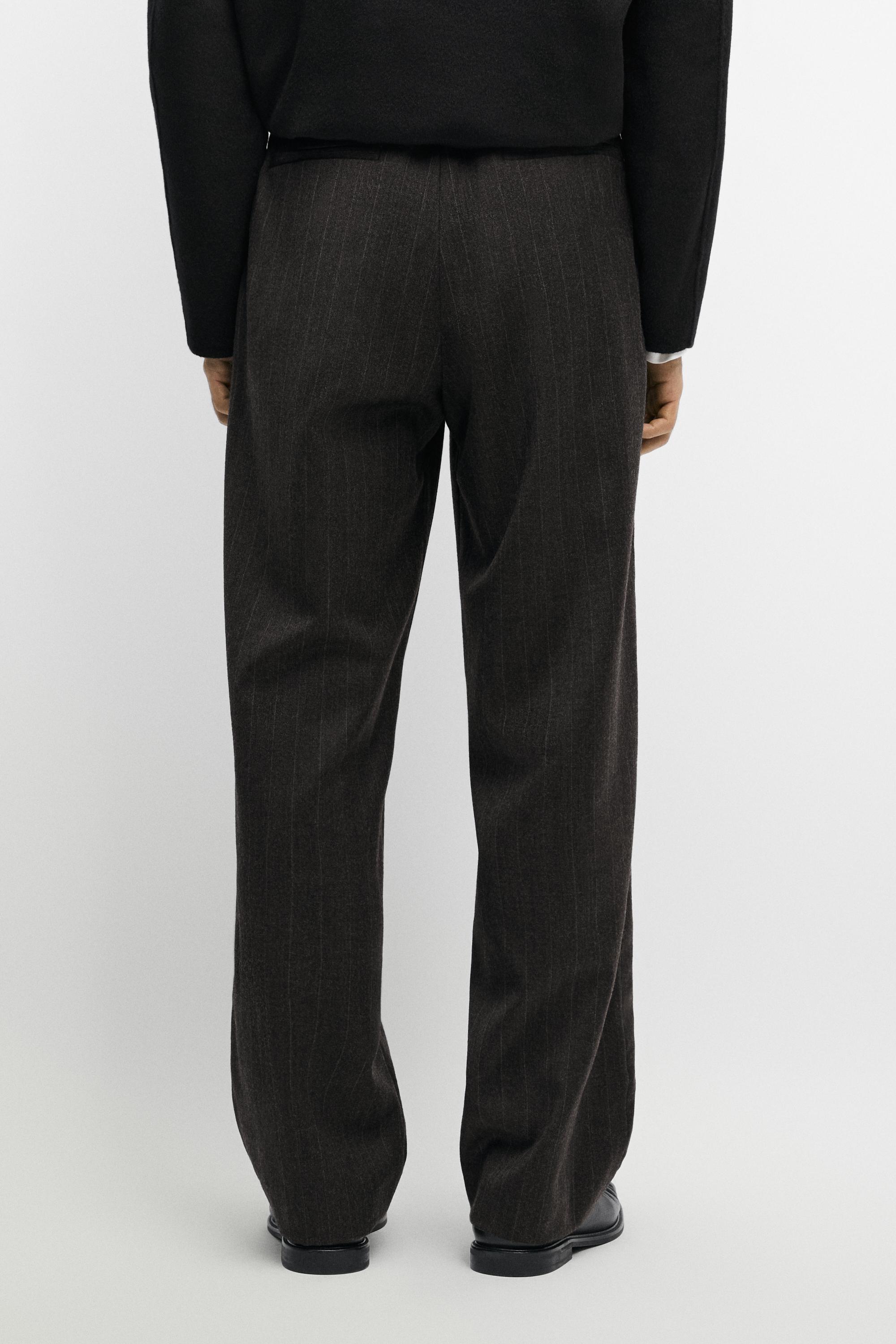 100% wool striped pants