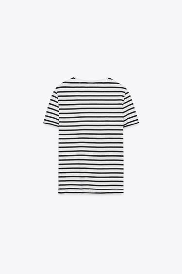 FADED SHORT SLEEVE T-SHIRT - striped by Zara - Image 5