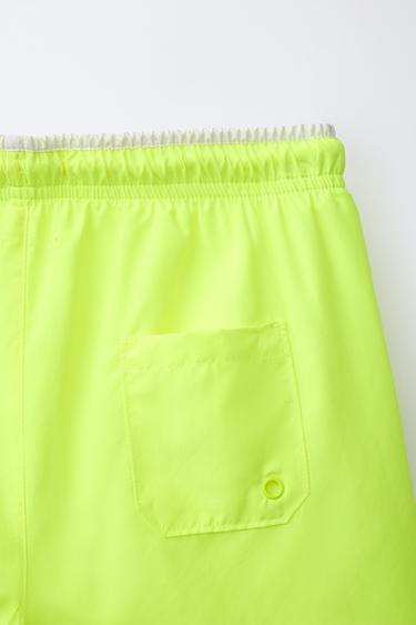 6-14 YEARS/ QUICK-DRY SWIM SHORTS - Neon yellow by Zara - Image 3