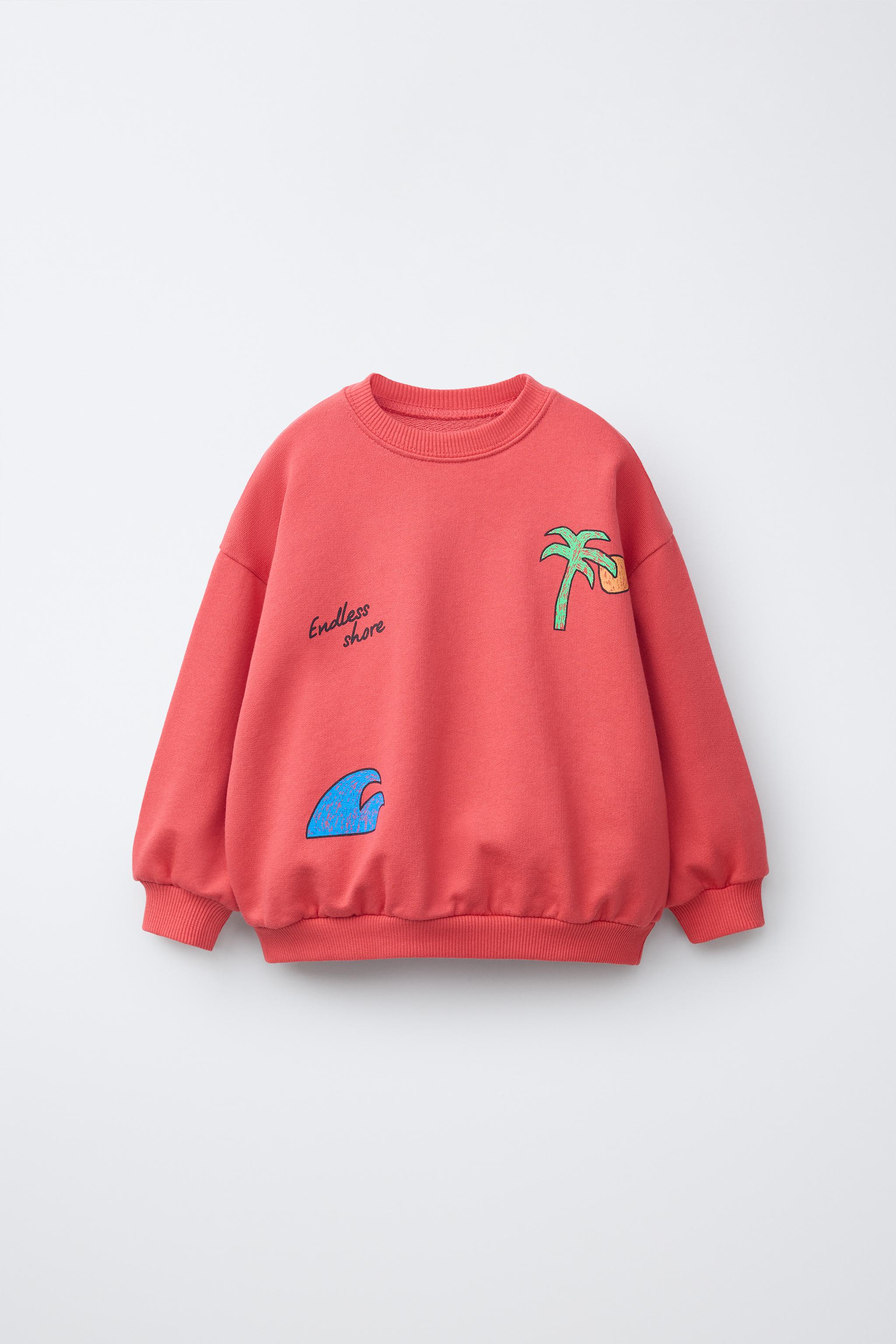 PALM TREE PRINT SWEATSHIRT
