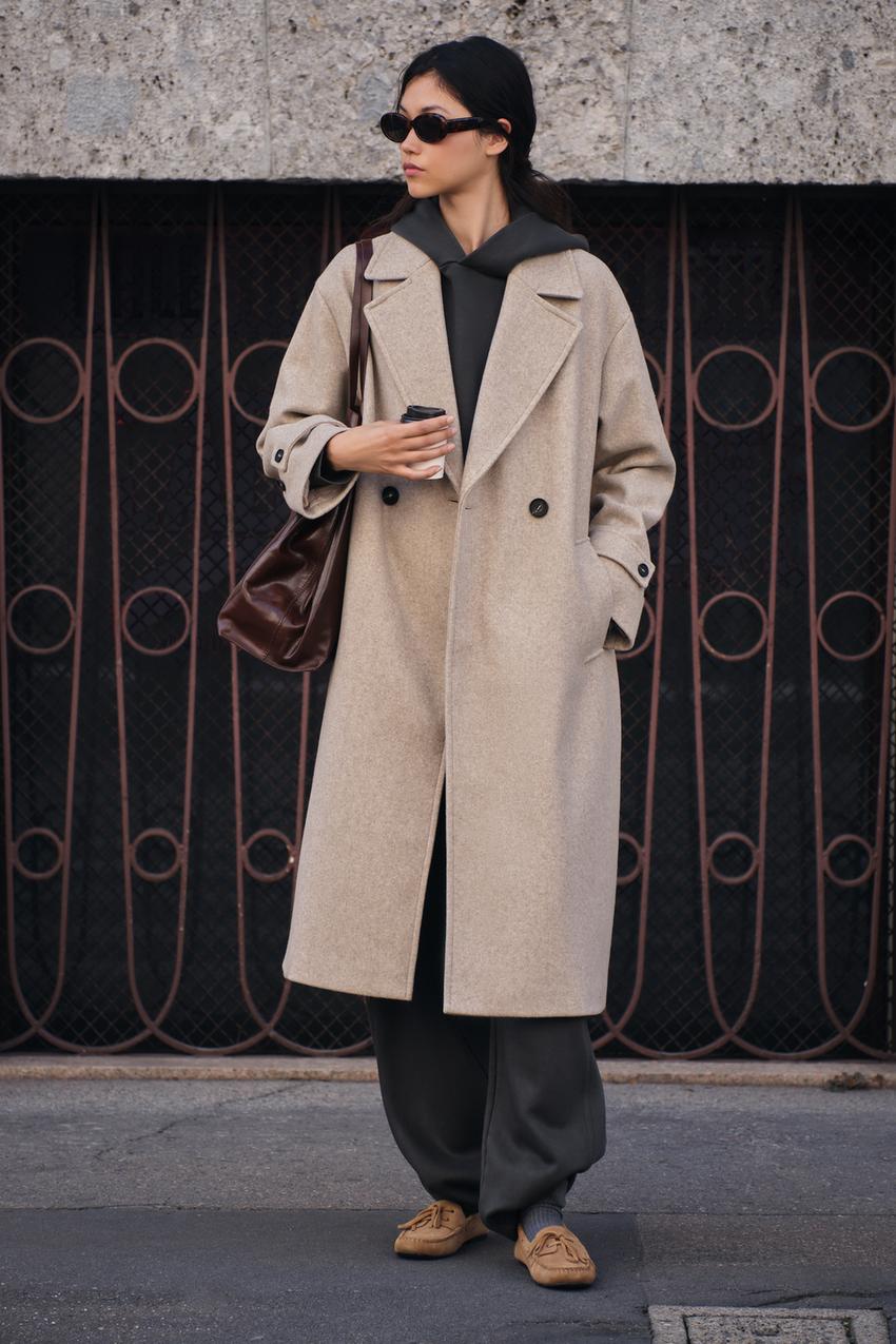 オーバーサイズ ソフトコート - ベージュ | ZARA Japan / 日本