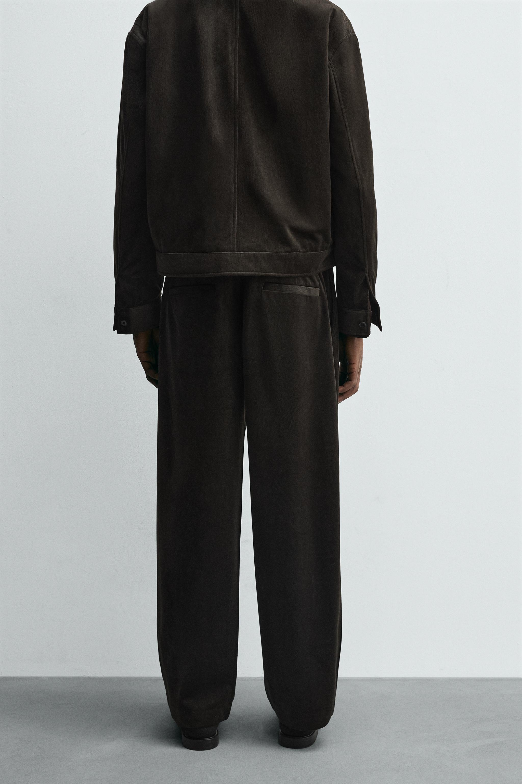 VELVET TEXTURED PANTS