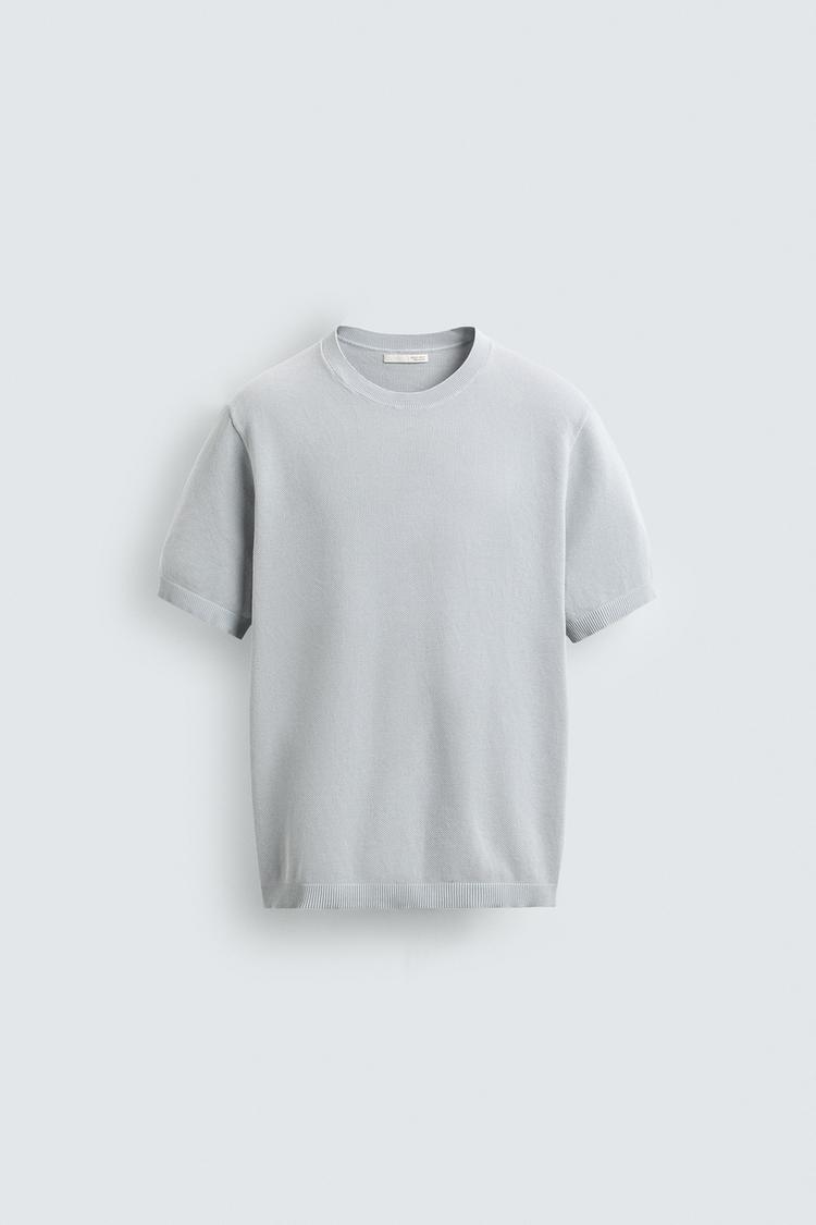 ZARA RELAXED FIT KNIT T-SHIRT
