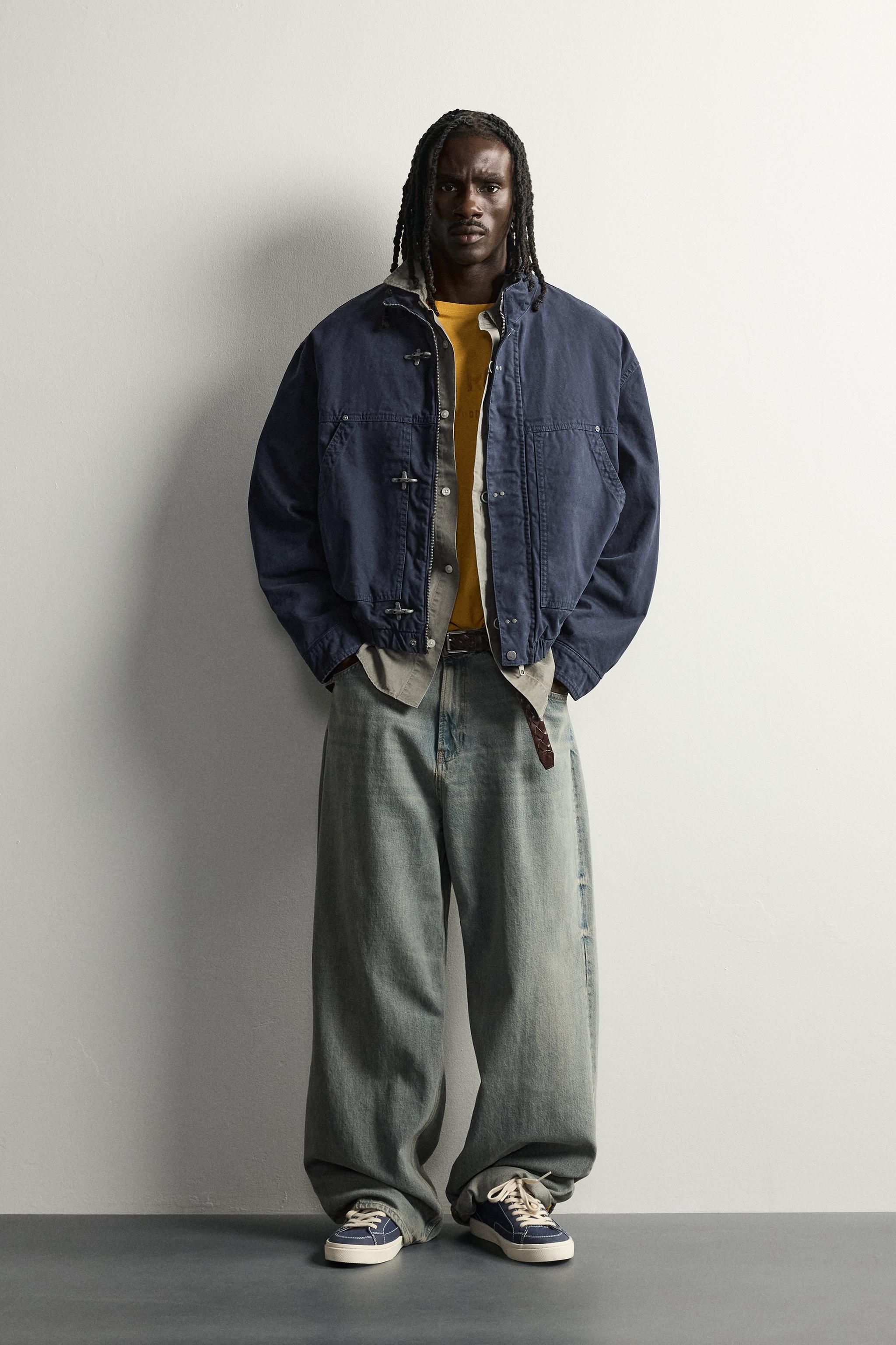 BLOUSON RELAXED FIT À BRANDEBOURGS MÉTALLIQUES