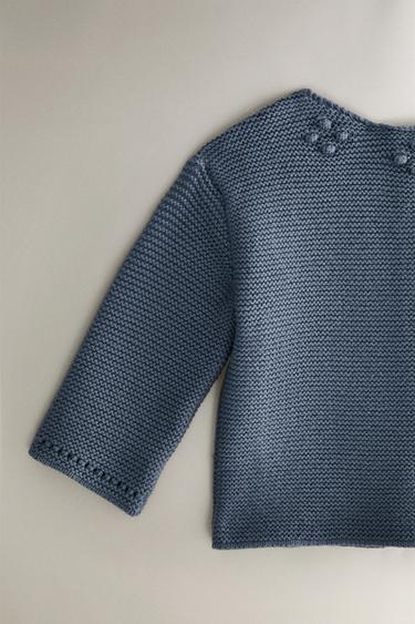 JERSEY DE COTON BÉBÉ RELIEFS BRODÉS - Bleu de Zara - Image 2