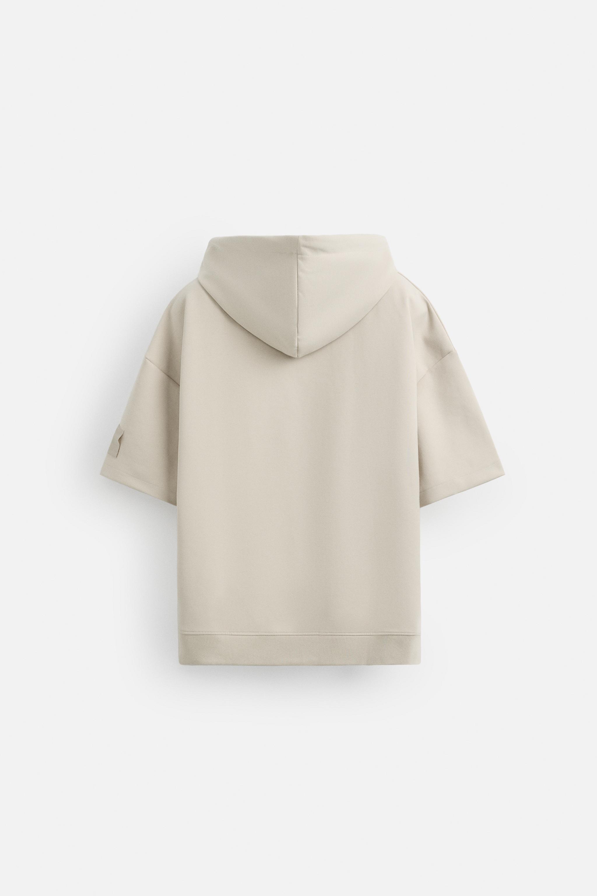 【ZARA】テクニカル フーディスウェットシャツ 0761/351/832 テクニカル フーディスウェットシャツ - モールグレー | ZARA