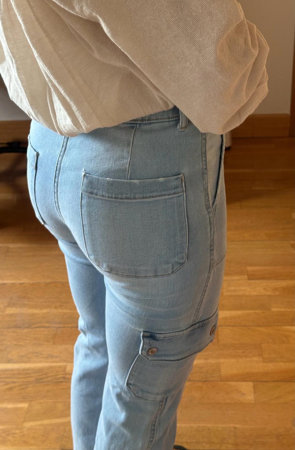 STRETCH FIT CARGO JEANS - Image 5
