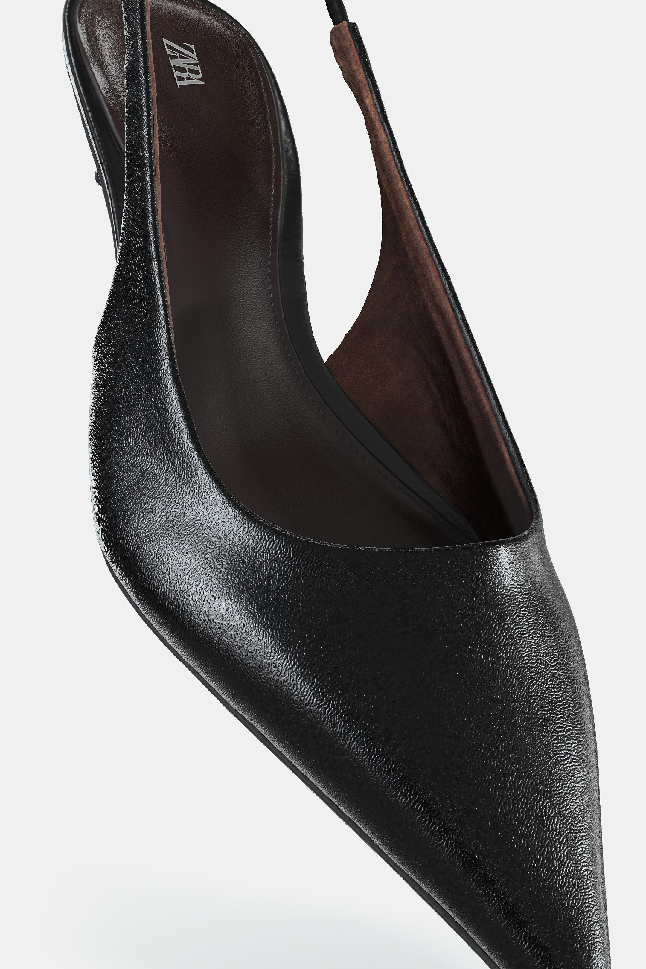 ZAPATO DESTALONADO PIEL - Negro de Zara