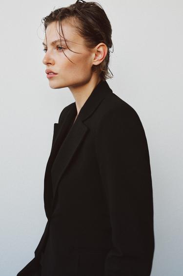 BLAZER SLIM EN LAINE ZW COLLECTION ÉDITION LIMITÉE - Noir de Zara - Image 3