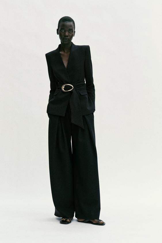 HIGH-WAISTED PLEATED PANTS SET from Zara - $69.90