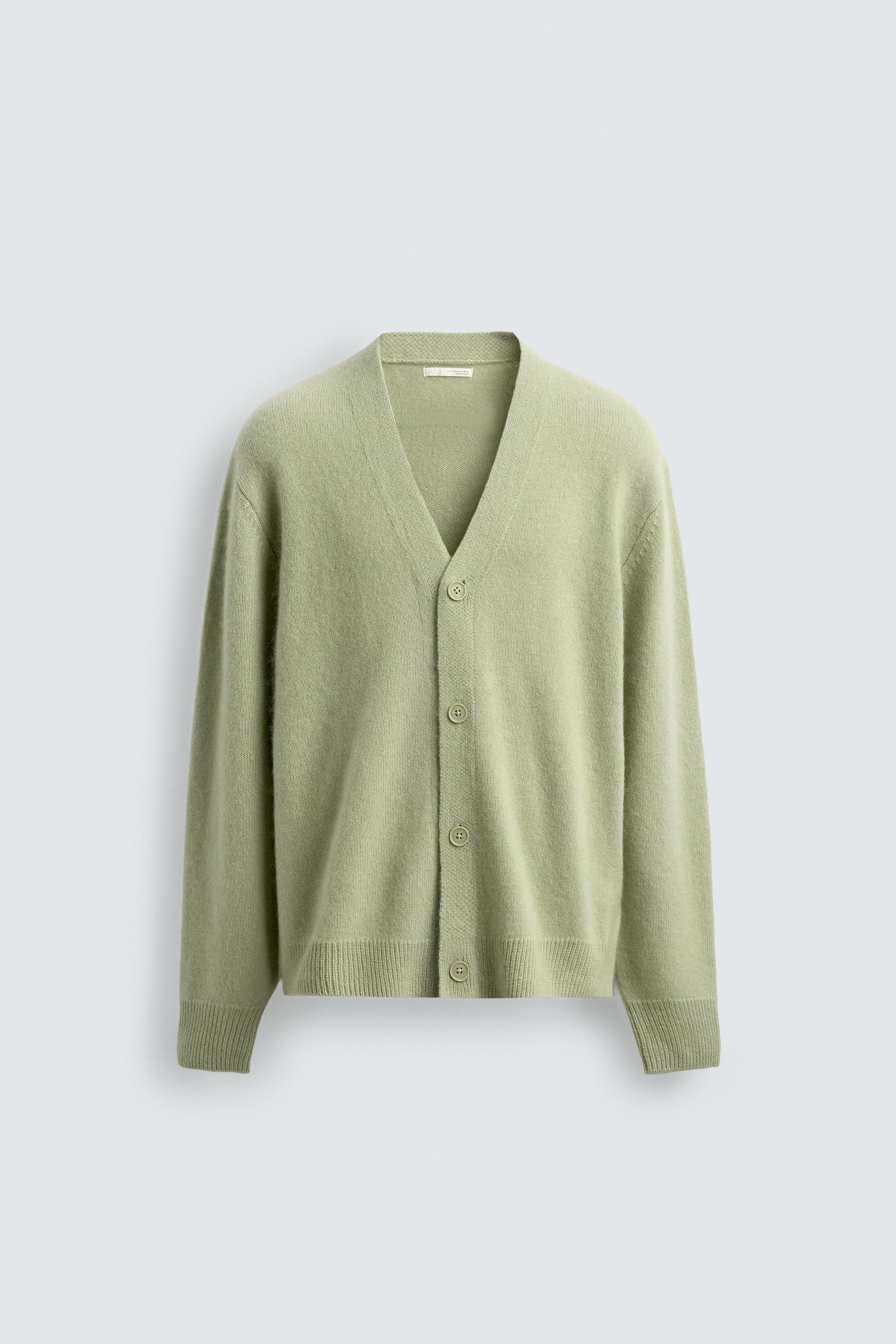 100% WOOL CARDIGAN - Light green | ZARA South Africa