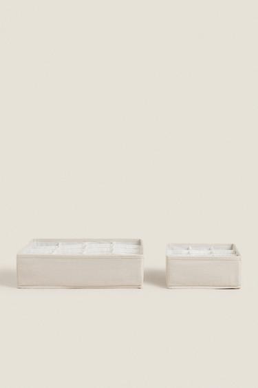 Zara ORGANIZER BASKET WITH COMPARTMENTS - Cream