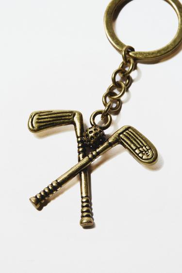 GOLF CLUBS KEY RING - Aged gold by Zara - Image 4