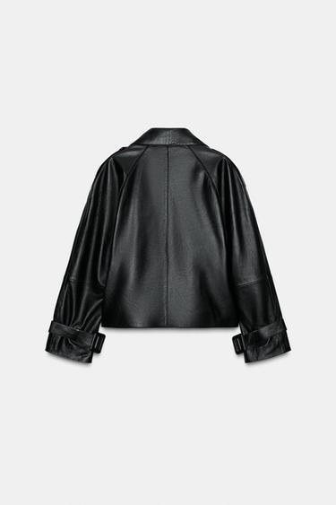 BLOUSON EN CUIR ZW COLLECTION LIMITED EDITION - Noir de Zara - Image 6