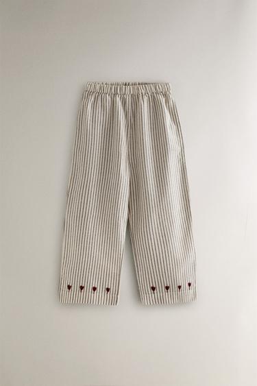 SET OF CHILDREN'S STRIPED CHRISTMAS PYJAMAS WITH GATHERING (SET OF 2) - Oyster-white by Zara - Image 3