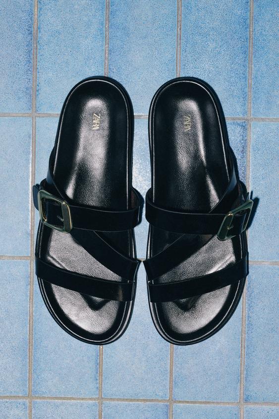 FLAT BUCKLE SANDALS from Zara - $59.90