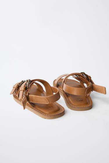 SANDALES À BOUCLES - Marron de Zara - Image 4