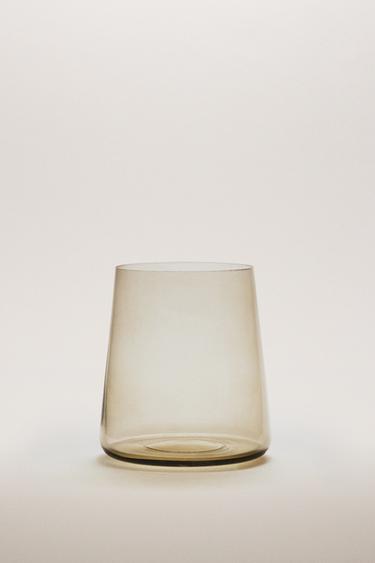 KONISK KRYSTALLINSK GLAS - Brun fra Zara