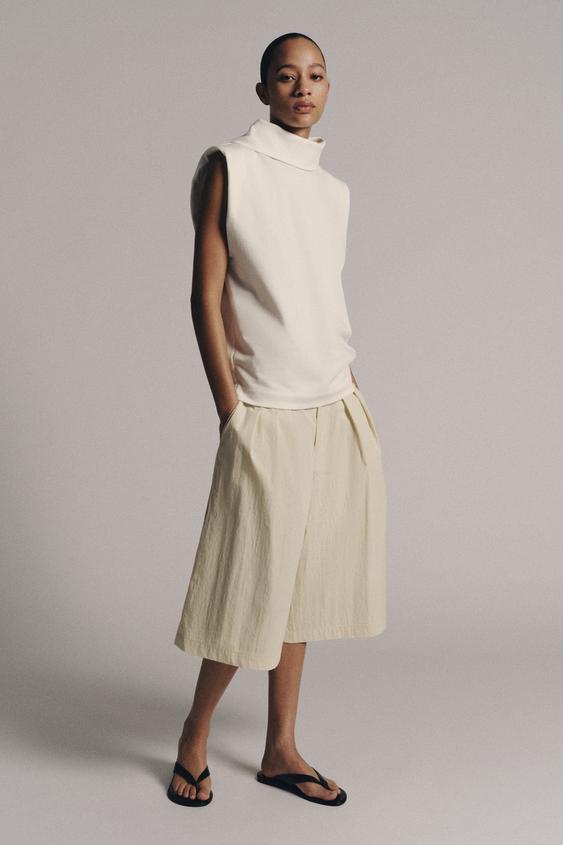 HIGH NECK TOP - White by Zara - Image 0