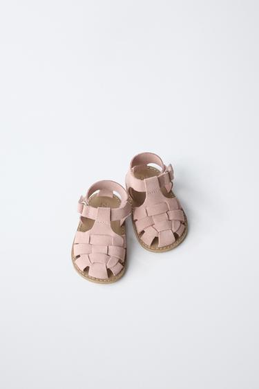 SANDALES STYLE PLAGE EN CUIR - Rose de Zara - Image 10