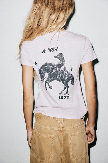 WASHED-EFFECT T-SHIRT - Pink by Zara - Image 2
