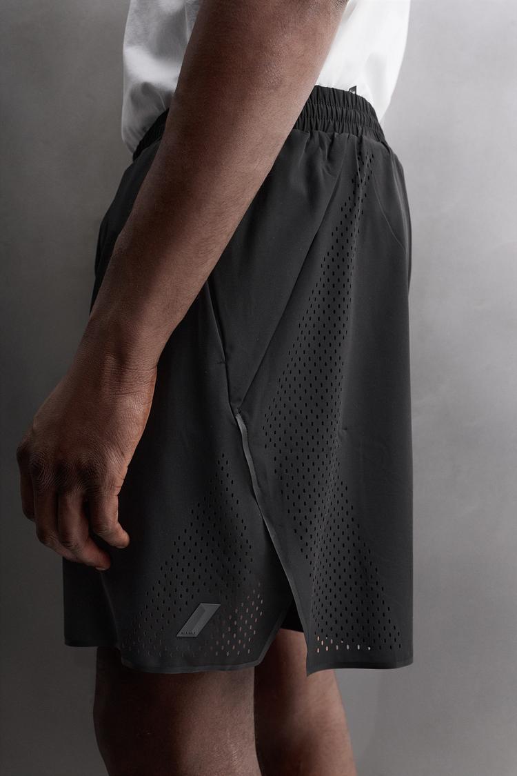 ZARA 9" PERFORATED CONTRAST SHORTS