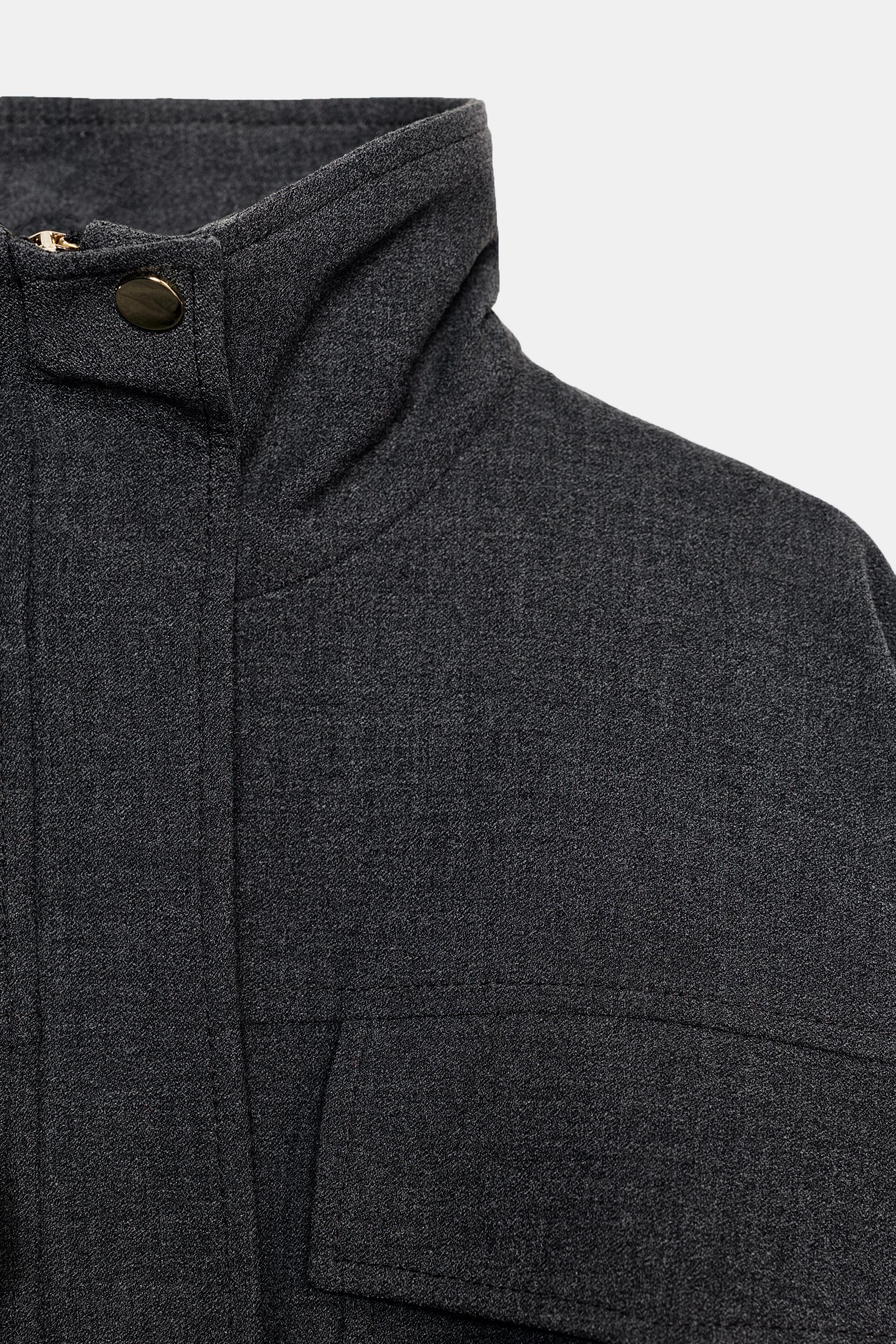 フラップ ボンバージャケット - ダークグレー | ZARA Japan / 日本
