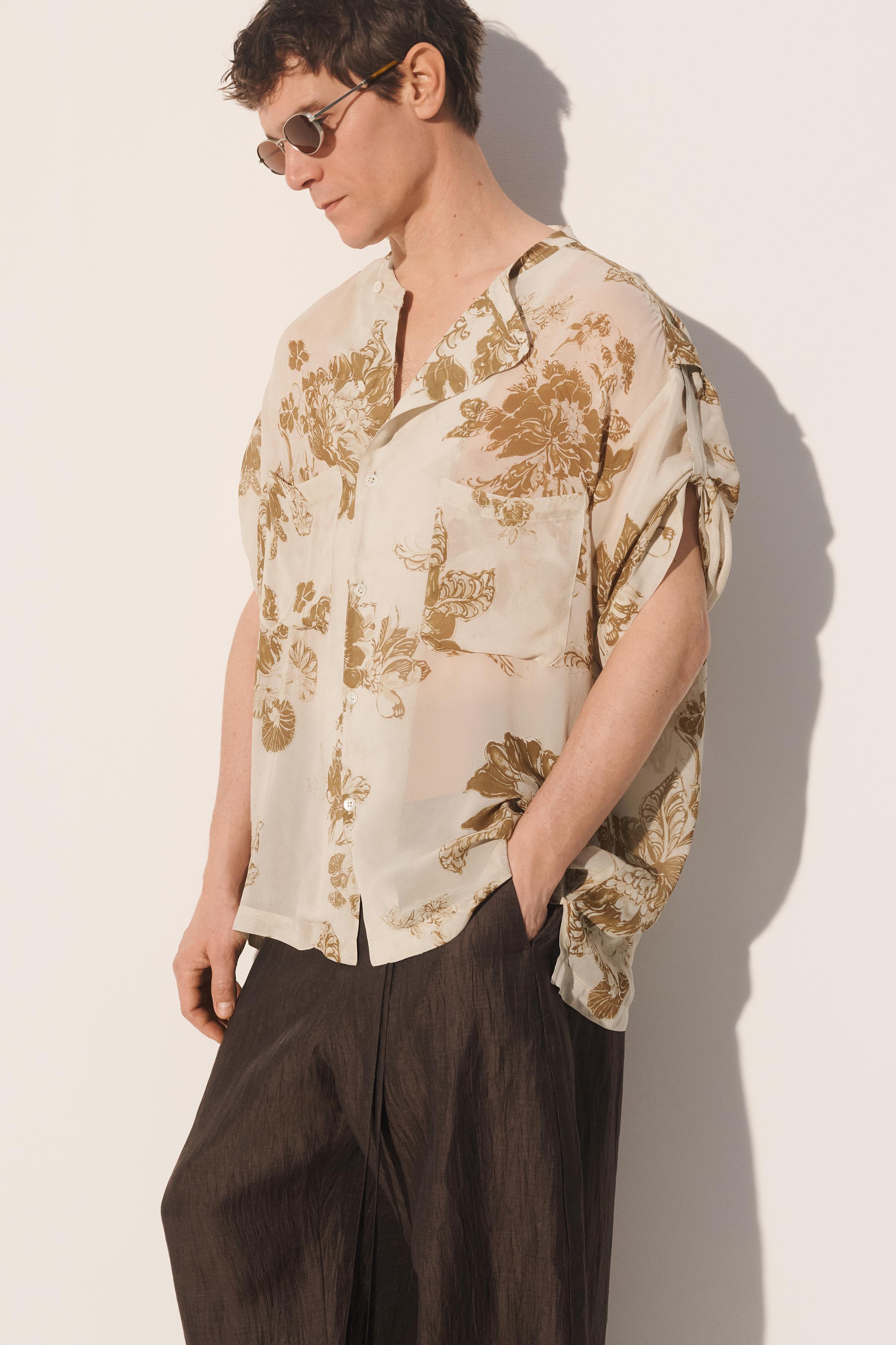 FLUID FLORAL PRINT SHIRT