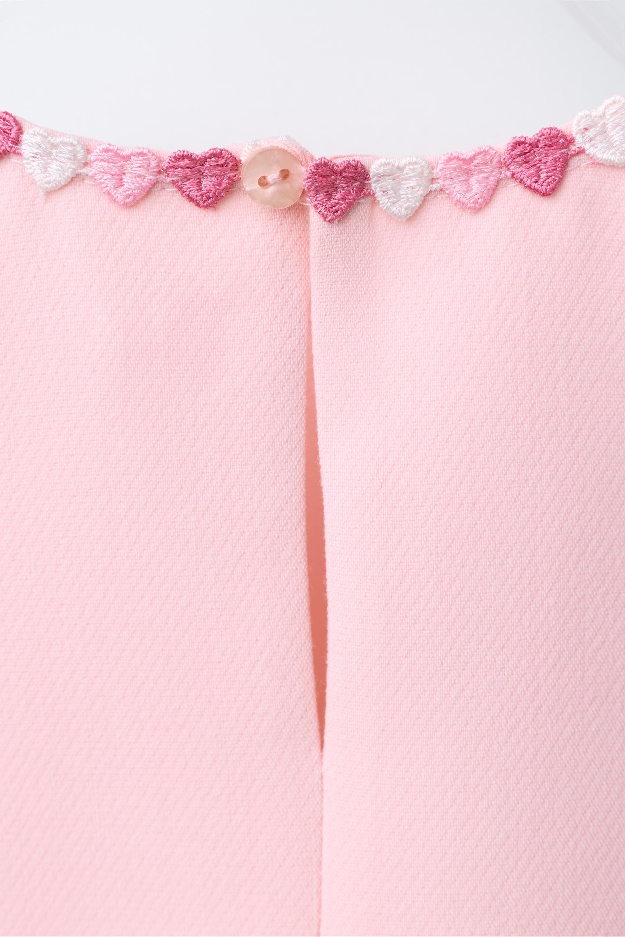 EMBROIDERED FLORAL TOP - Light pink | ZARA United Kingdom