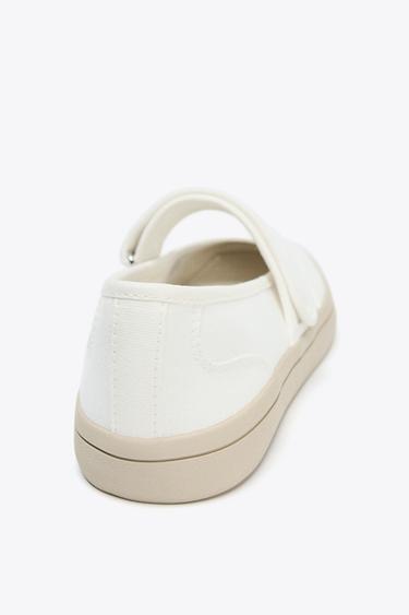 BALLERINES À BRIDE EN TISSU - Blanc de Zara - Image 6