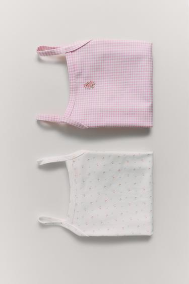 2-6 YEARS/ TWO-PACK OF GINGHAM AND FLORAL T-SHIRTS - Multicoloured by Zara