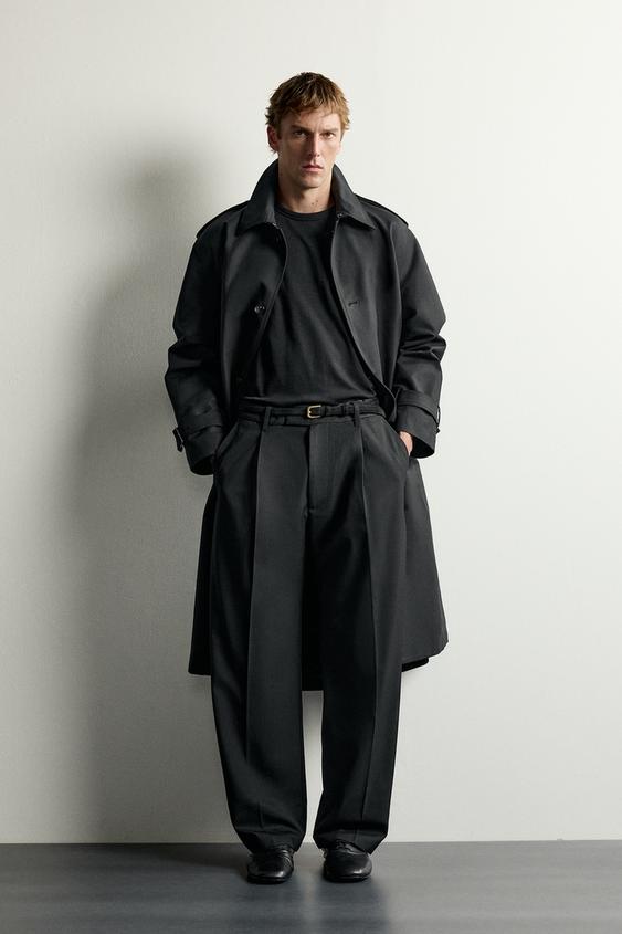 RELAXED FIT PLEATED TROUSERS - Black by Zara - Image 0
