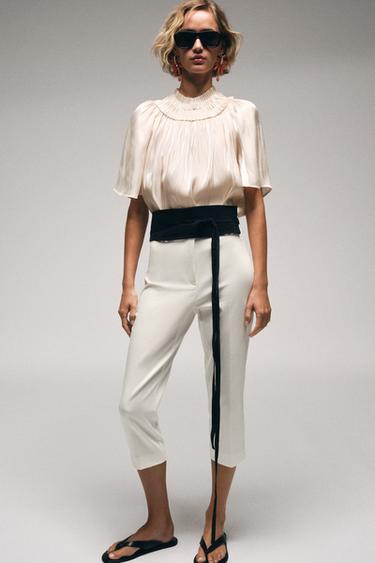 SHIMMER EFFECT BLOUSE - Vanilla by Zara