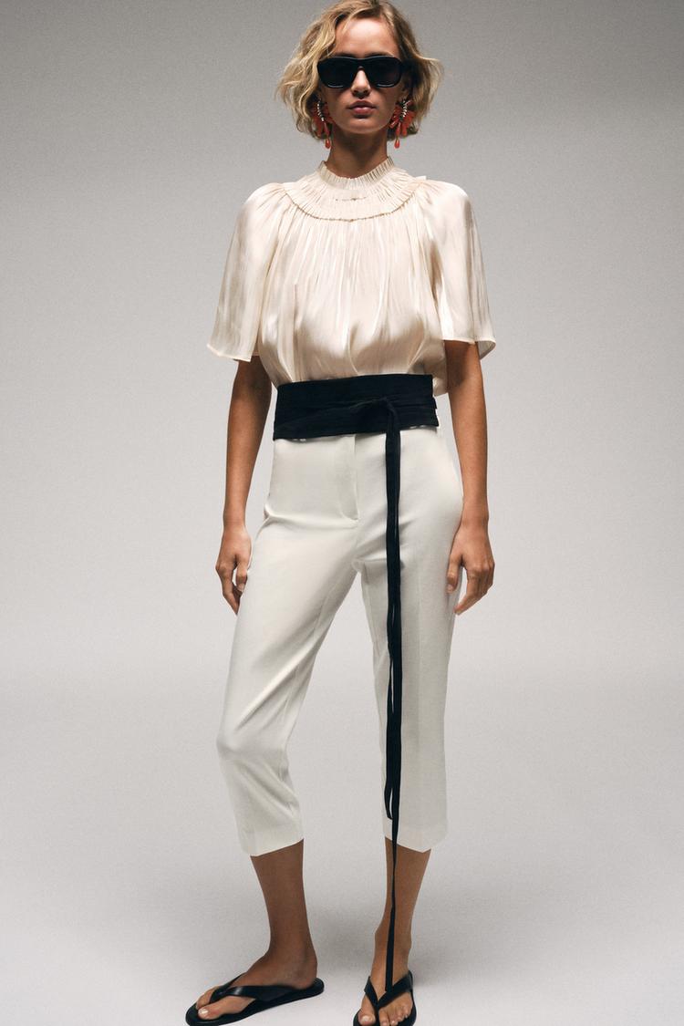 Blusa con efecto brillo