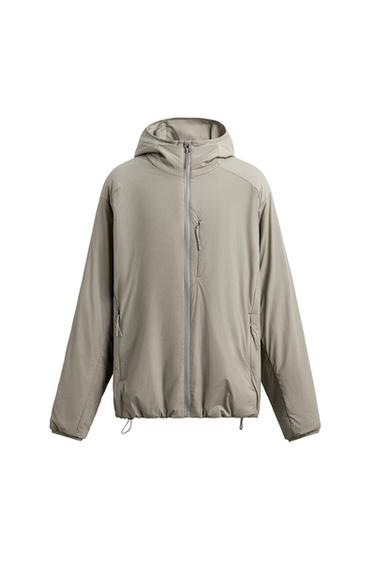 Zara SKI MID-LAYER PUFFER JACKET - Sand