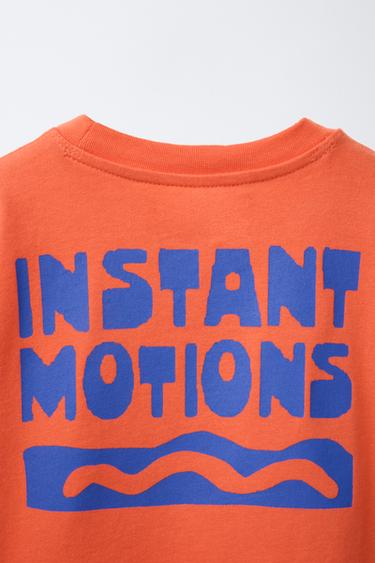 WAVES PRINT T-SHIRT - Orange by Zara - Image 3