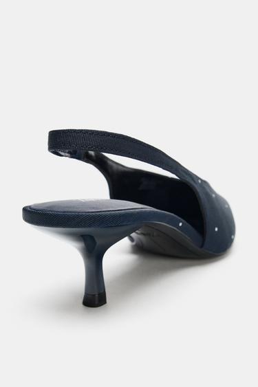 PRINTED SLINGBACK SHOES - Blue by Zara - Image 4