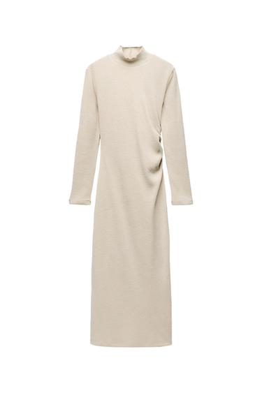 RUCHED SOFT LONG DRESS