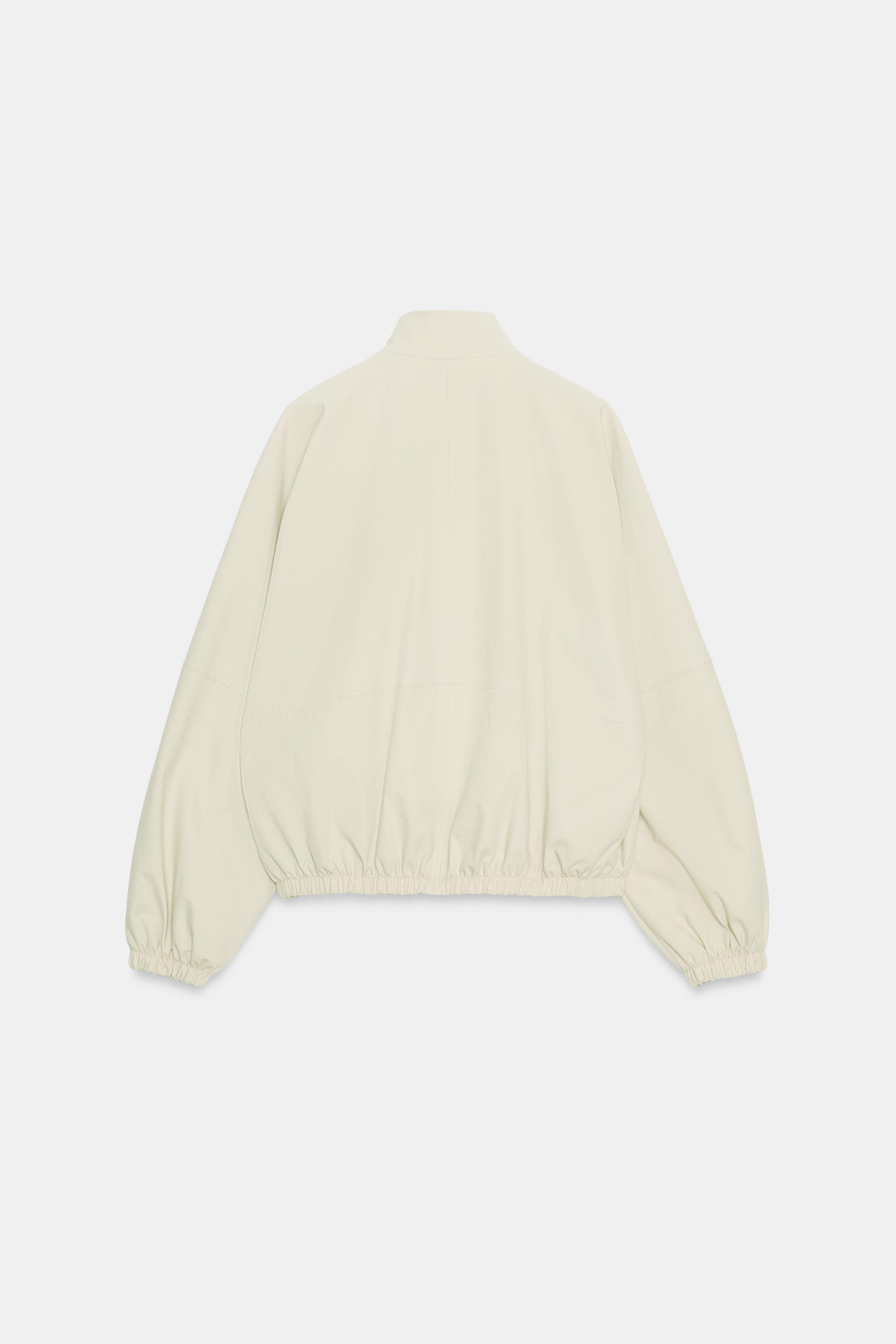 Женские куртки Zara ZW COLLECTION PIPED BOMBER JACKET — фото 3